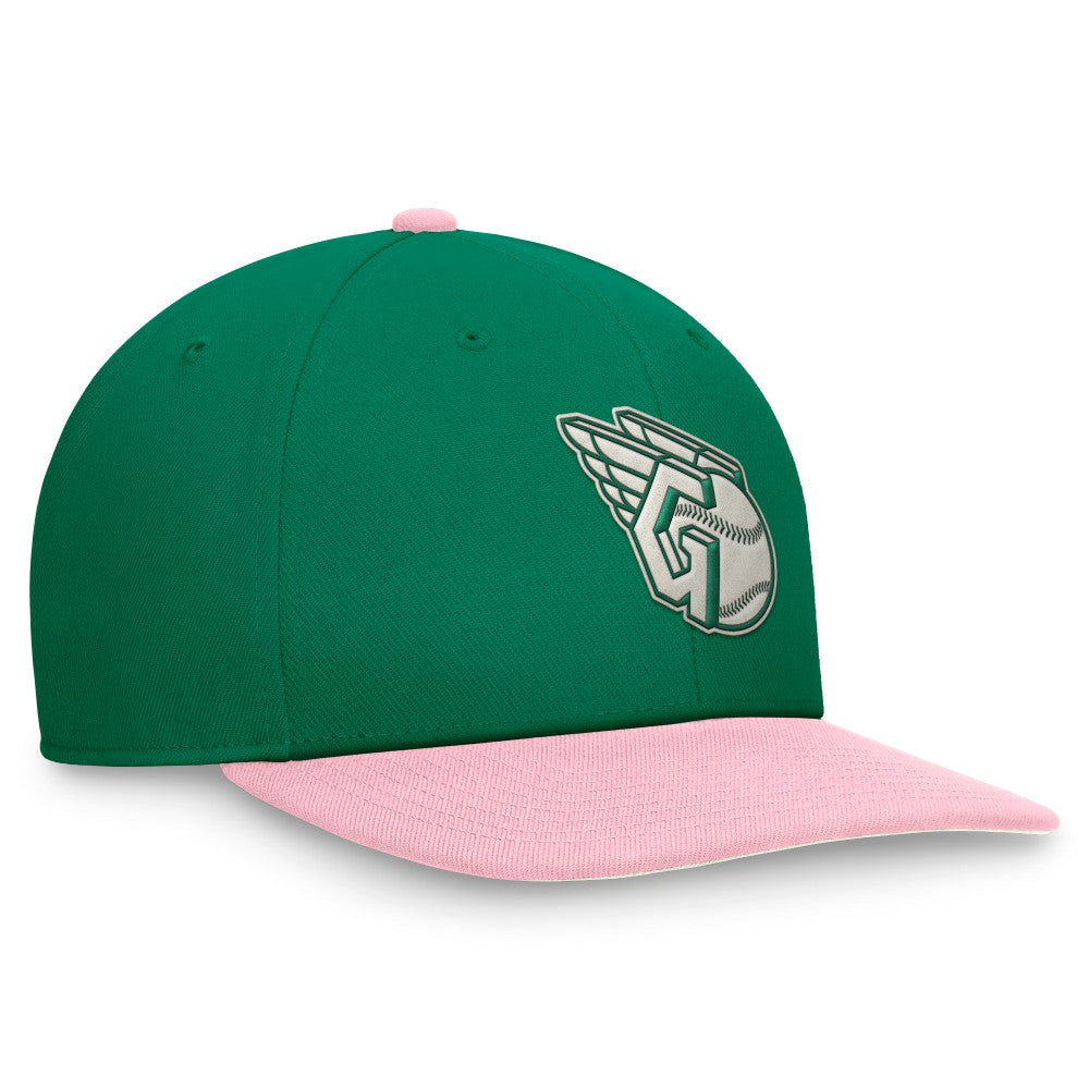 Cleveland Guardians Malachite Pro Performance Snapback Hat Green/Pink