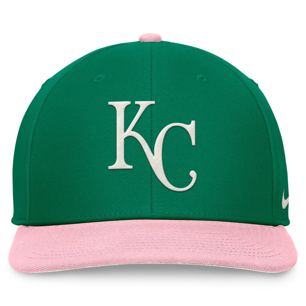 Kansas City Royals Malachite Pro Performance Snapback Hat Green/Pink