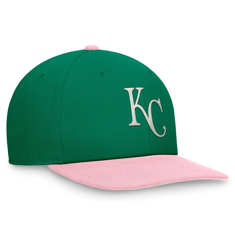 Kansas City Royals Malachite Pro Performance Snapback Hat Green/Pink