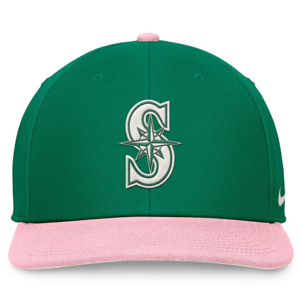 Seattle Mariners Malachite Pro Performance Snapback Hat Green/Pink