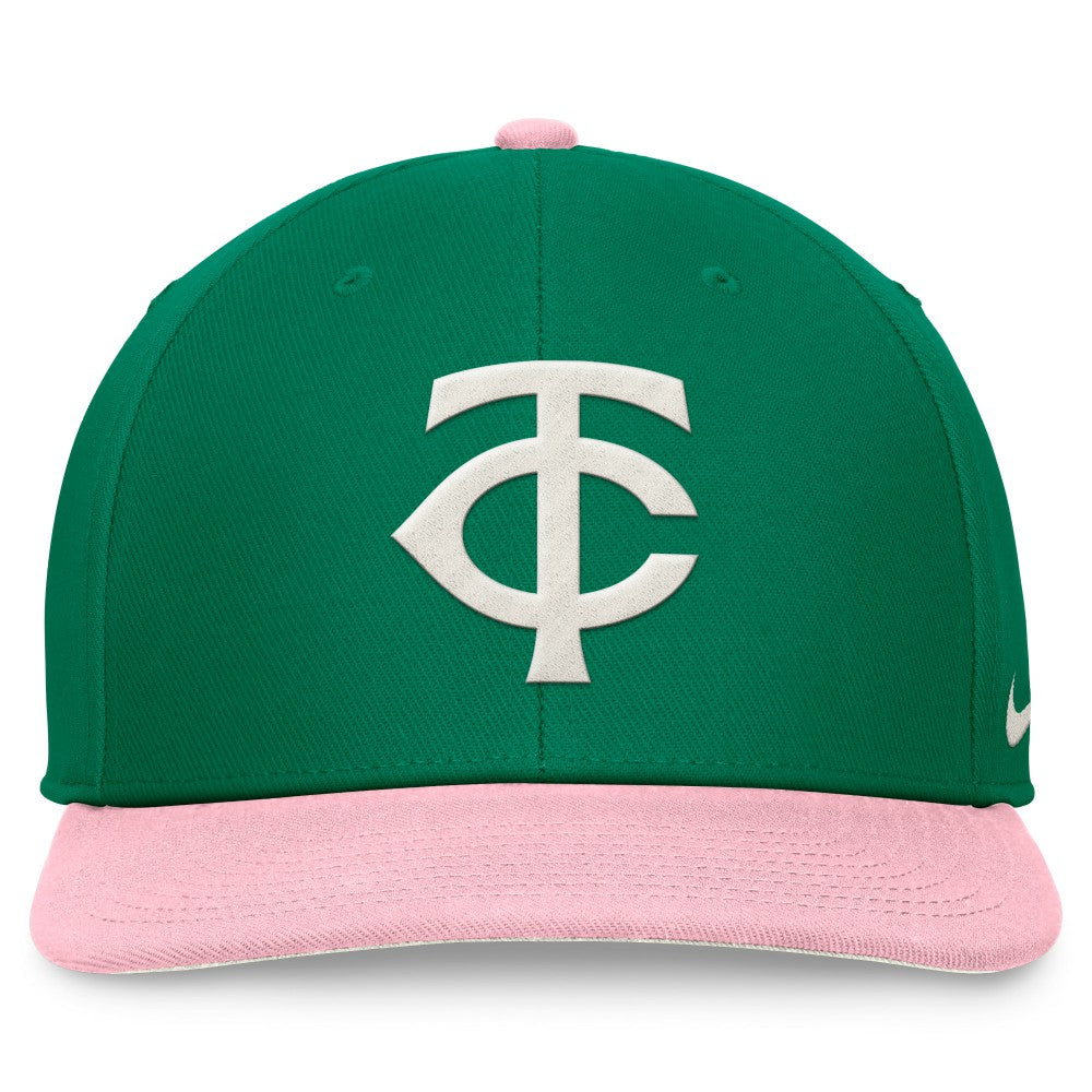 Minnesota Twins Malachite Pro Performance Snapback Hat Green/Pink