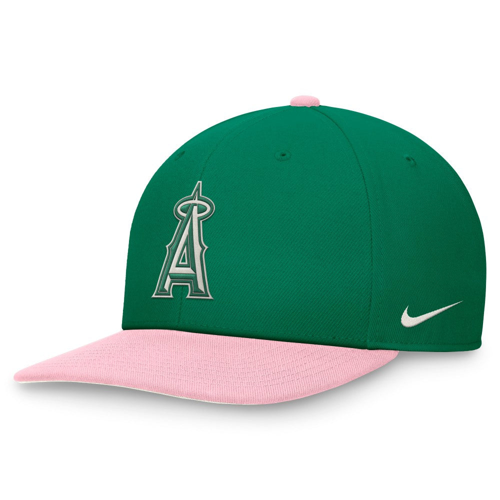 Los Angeles Angels Malachite Pro Performance Snapback Hat Green/Pink