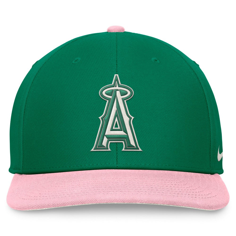 Los Angeles Angels Malachite Pro Performance Snapback Hat Green/Pink