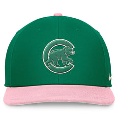 Chicago Cubs Malachite Pro Performance Snapback Hat Green/Pink