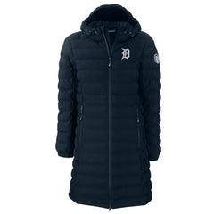 Detroit Tigers Cutter & Buck Women's Mission Ridge Repreve Eco Insulated Full-Zip Long Puffer Jacket Navy
