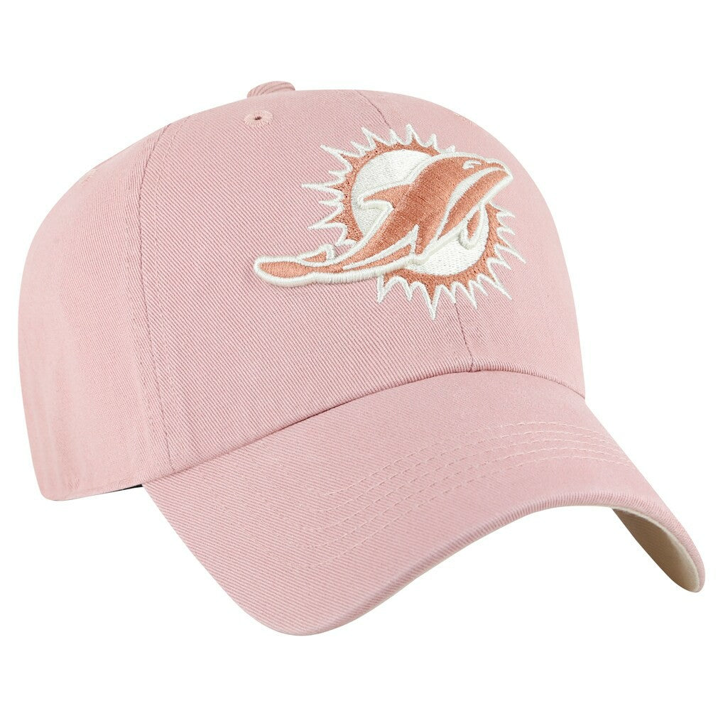 Miami Dolphins '47 Women's Ballpark Cheer Dusty Rose Clean Up Adjustable Hat - Pink discount