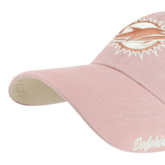Miami Dolphins '47 Women's Ballpark Cheer Dusty Rose Clean Up Adjustable Hat - Pink discount