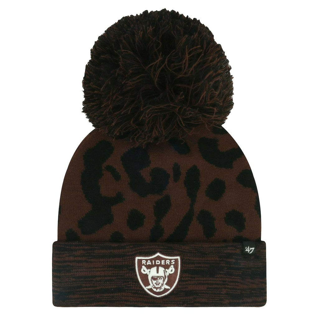 Las Vegas Raiders '47 Women's Cacao Cuffed Knit Hat with Pom - Brown outlet