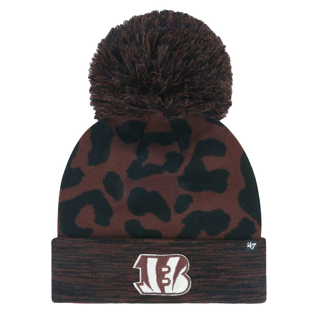 Cincinnati Bengals '47 Women's Cacao Cuffed Knit Hat with Pom - Brown outlet
