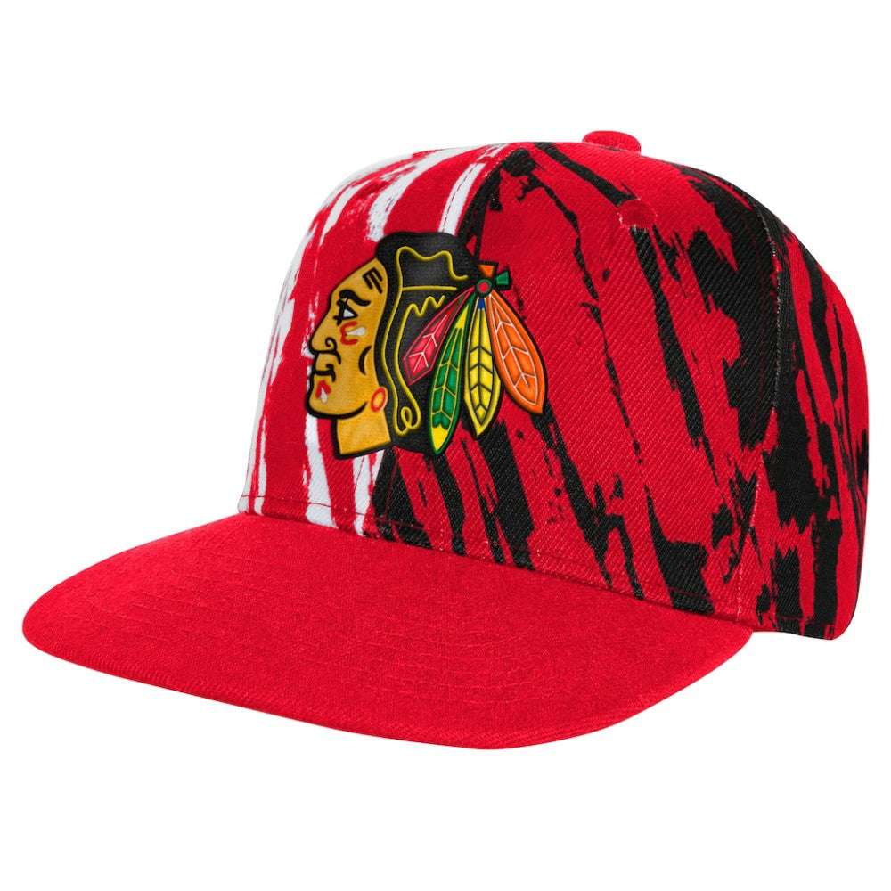 Chicago Blackhawks Youth Propel Flat Brim Snapback Hat - Red Hats