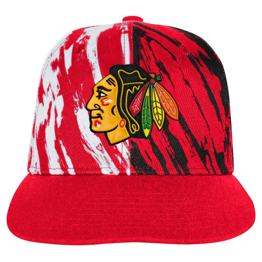 Chicago Blackhawks Youth Propel Flat Brim Snapback Hat - Red Hats
