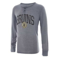 Boston Bruins Concepts Sport Takeaway Henley Long Sleeve Top - Gray Tops