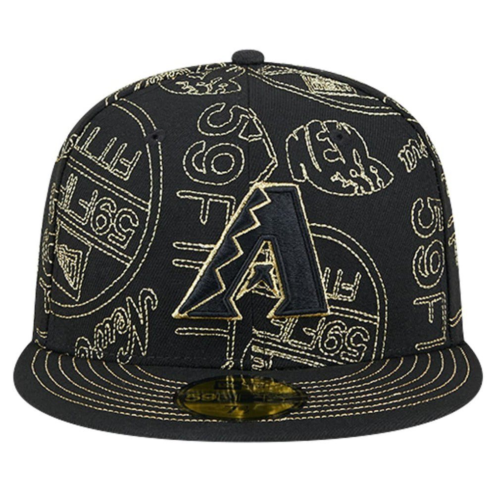 Arizona Diamondbacks 59FIFTY Day Allover Fitted Hat Black