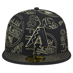 Arizona Diamondbacks 59FIFTY Day Allover Fitted Hat Black