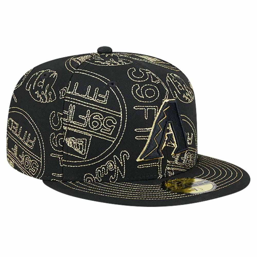 Arizona Diamondbacks 59FIFTY Day Allover Fitted Hat Black