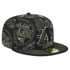 Arizona Diamondbacks 59FIFTY Day Allover Fitted Hat Black