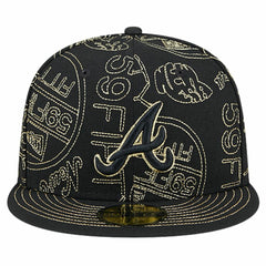 Atlanta Braves 59FIFTY Day Allover Fitted Hat Black