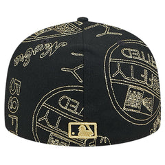 Chicago Cubs 59FIFTY Day Allover Fitted Hat Black