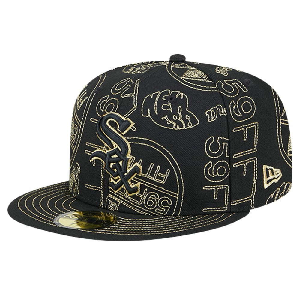 Chicago White Sox 59FIFTY Day Allover Fitted Hat Black
