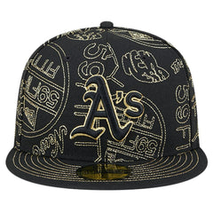 Athletics 59FIFTY Day Allover Fitted Hat Black