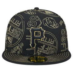 Pittsburgh Pirates 59FIFTY Day Allover Fitted Hat Black