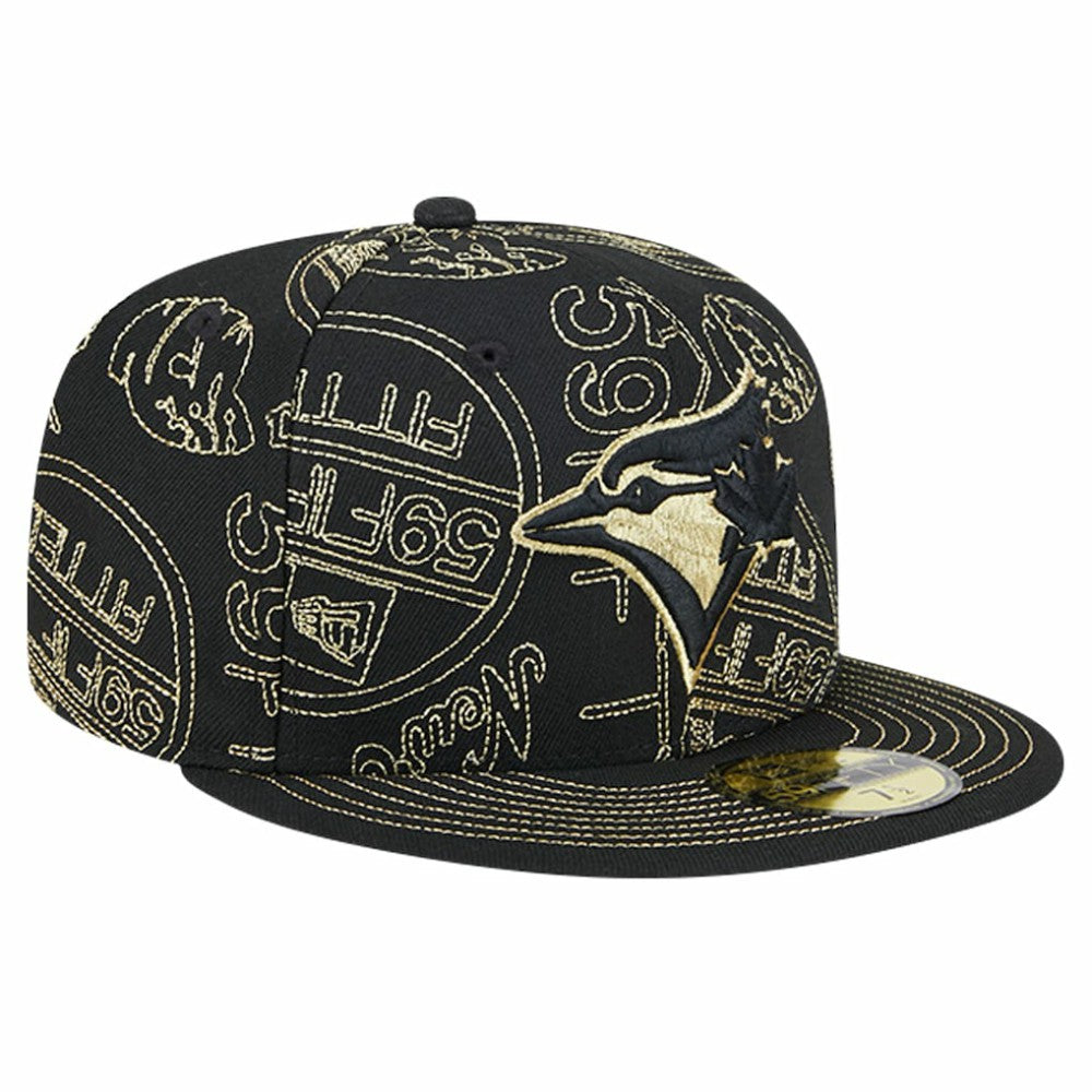 Toronto Blue Jays 59FIFTY Day Allover Fitted Hat Black
