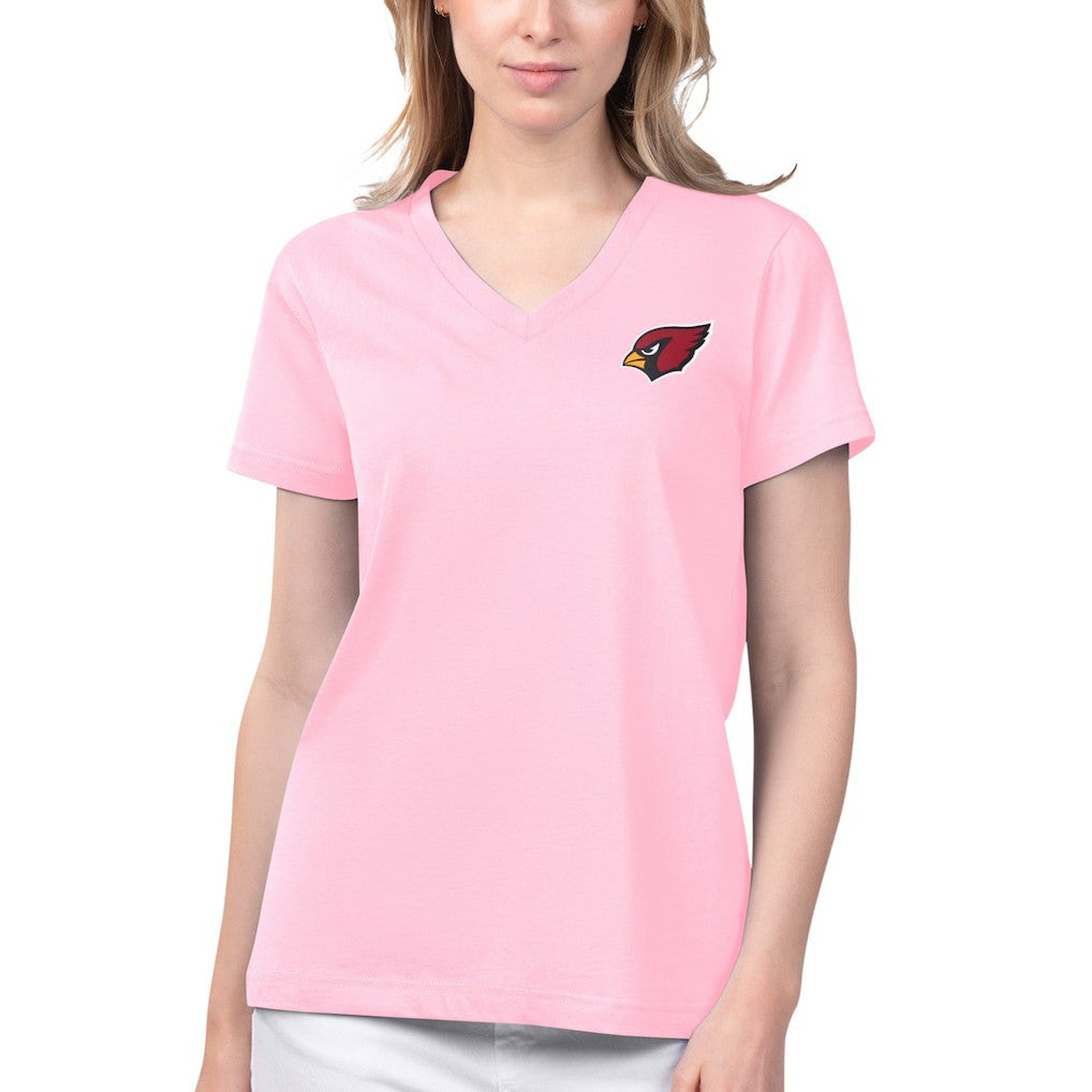 Arizona Cardinals Margaritaville Women's Game Time V-Neck T-Shirt - Pink outlet