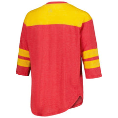 Kansas City Chiefs Starter Women's Fullback Tri-Blend 3/4-Sleeve T-Shirt - Red cheap