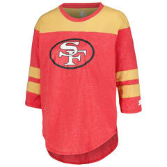 San Francisco 49ers Starter Women's Fullback Tri-Blend 3/4-Sleeve T-Shirt - Scarlet discount