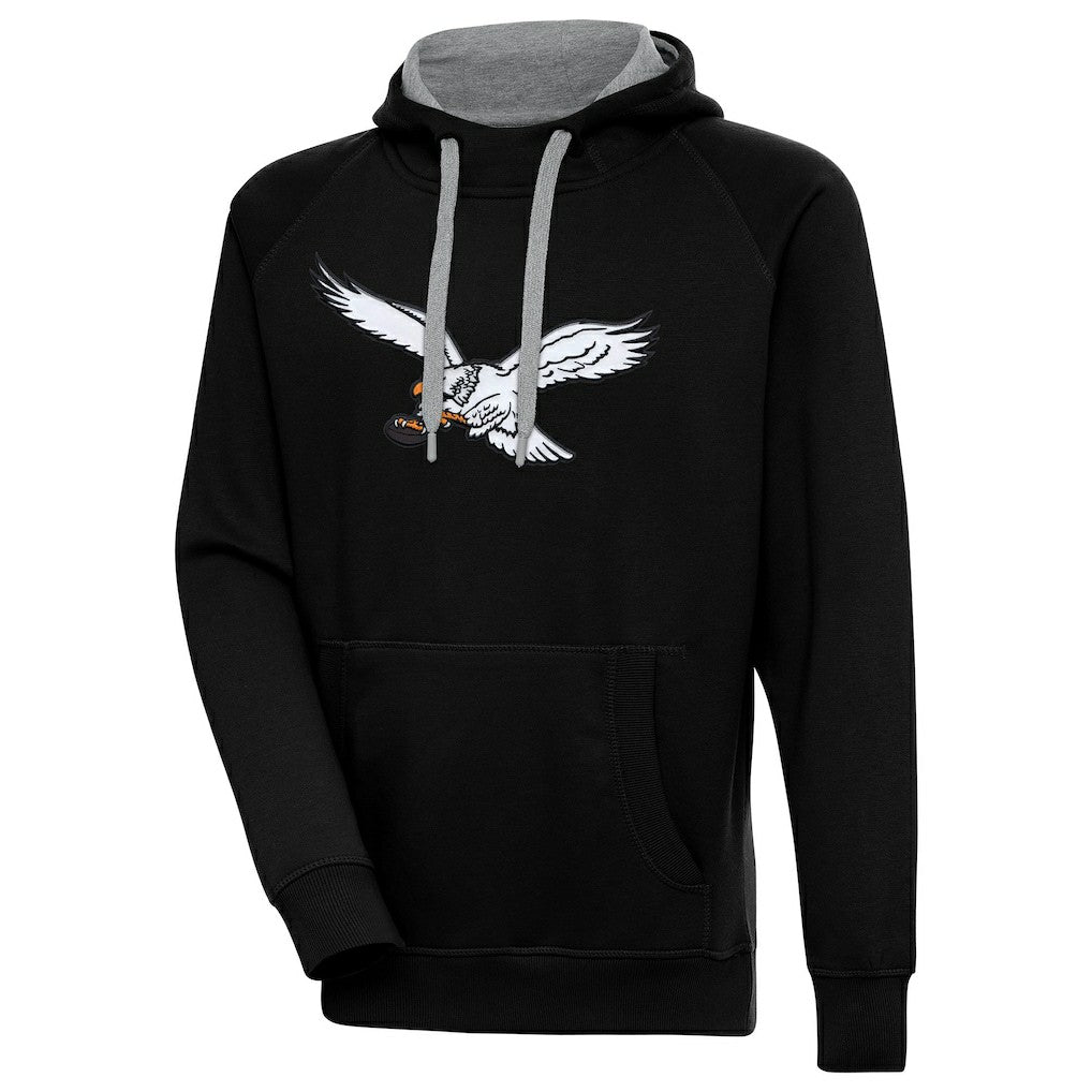 Philadelphia Eagles Antigua Throwback Logo Victory Pullover Hoodie - Black online