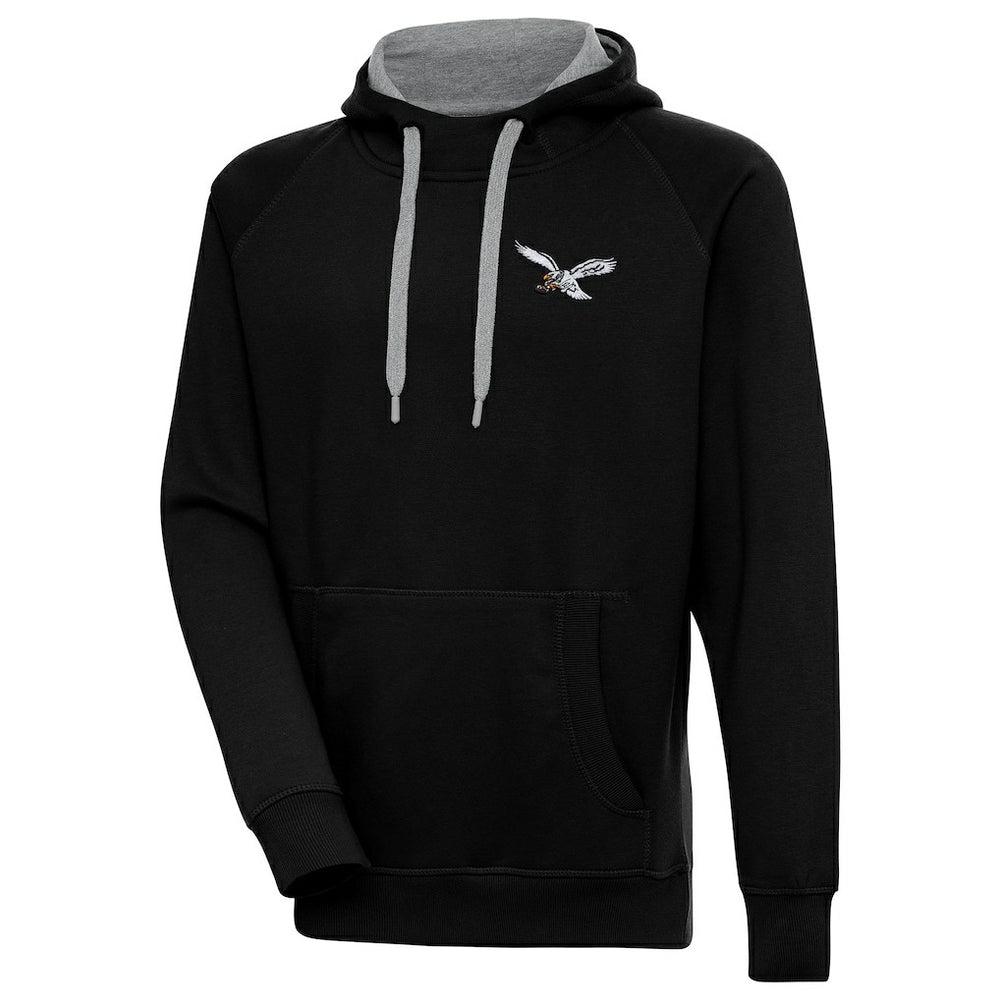 Philadelphia Eagles Antigua Throwback Logo Victory Pullover Hoodie - Black online