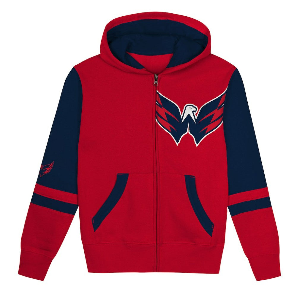 Washington Capitals Preschool Face Off Full-Zip Hoodie - Red Hoodies