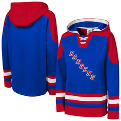 New York Rangers Youth Ageless Must Have Home V-Neck Pullover Hoodie - Blue Hoodies