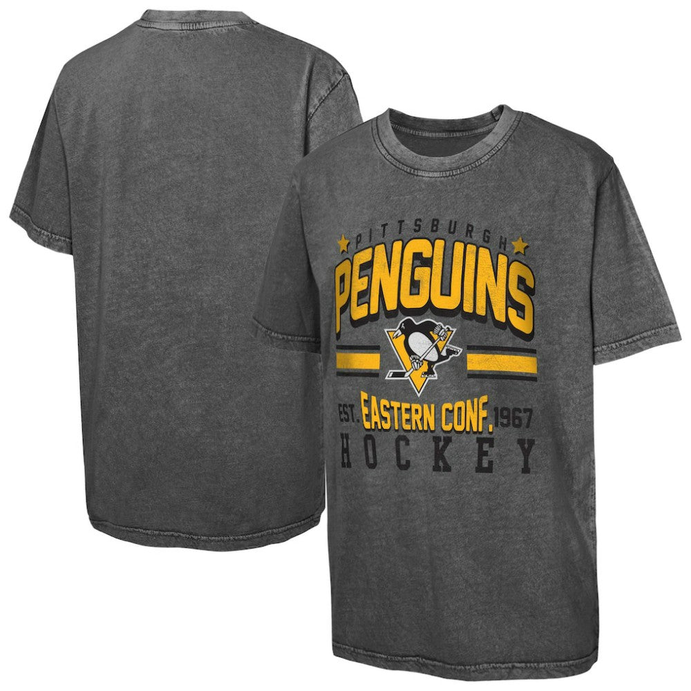 Pittsburgh Penguins Youth Sure Short T-Shirt - Black T-shirts