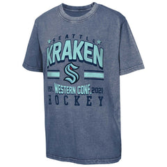 Seattle Kraken Youth Sure Short T-Shirt - Navy T-shirts