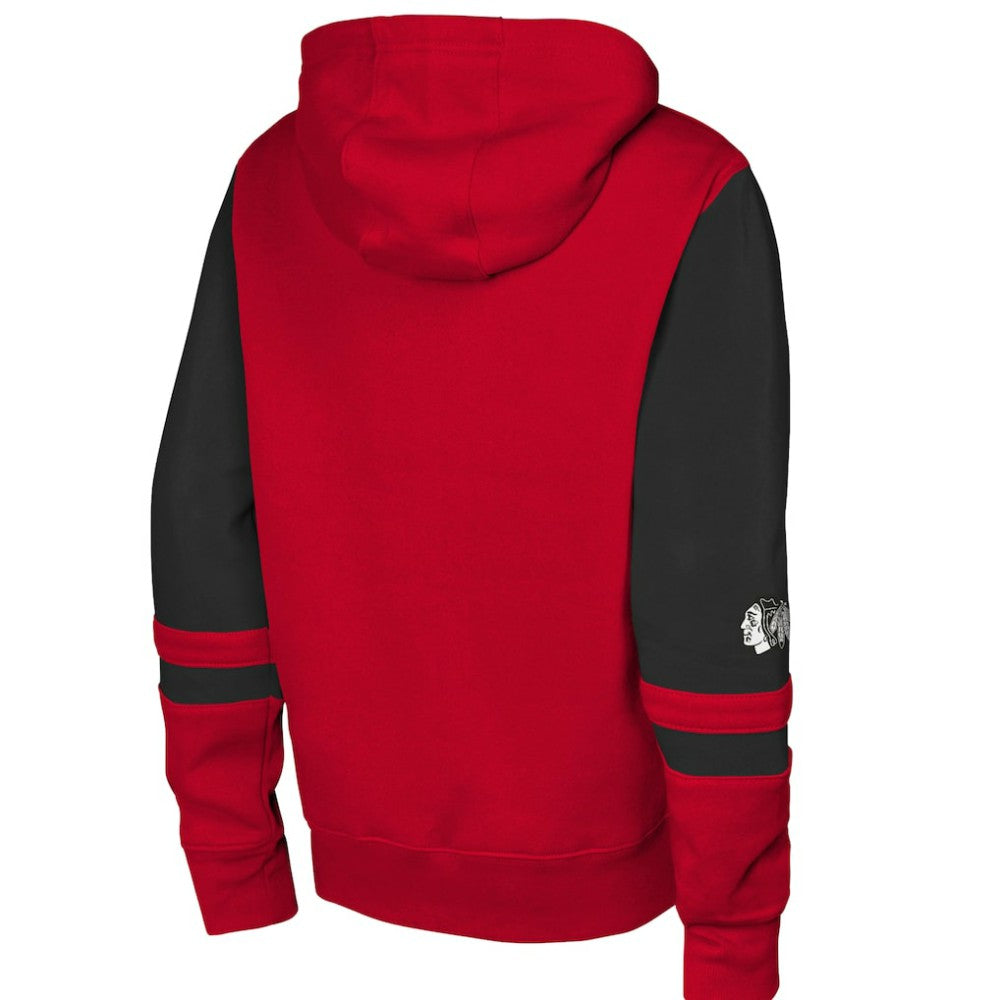 Chicago Blackhawks Youth Face Off Full-Zip Hoodie - Red Hoodies