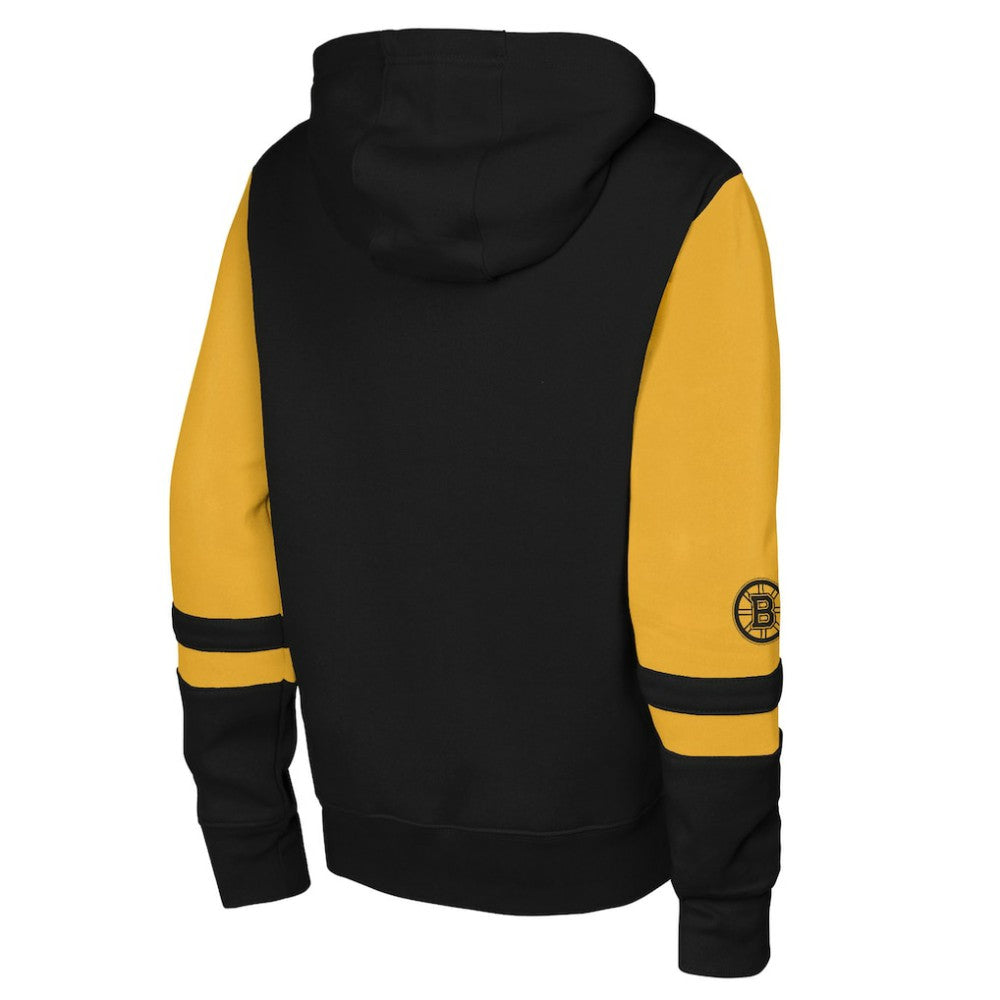 Boston Bruins Youth Face Off Full-Zip Hoodie - Black Hoodies