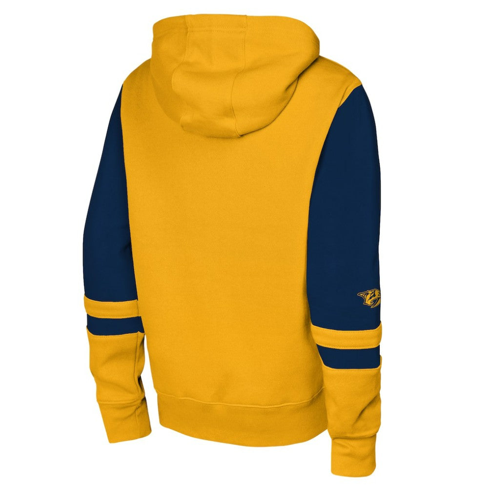 Nashville Predators Youth Face Off Full-Zip Hoodie - Gold Hoodies