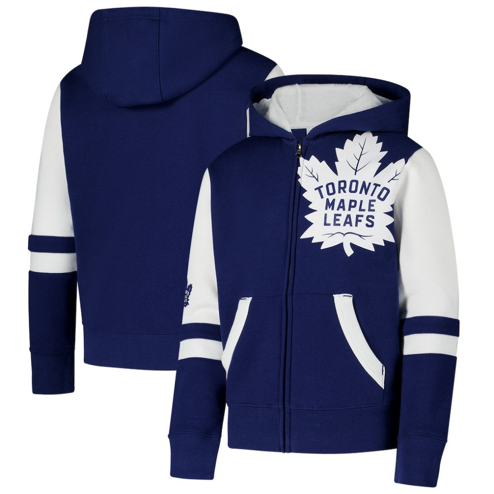 Toronto Maple Leafs Youth Face Off Full-Zip Hoodie - Blue Hoodies
