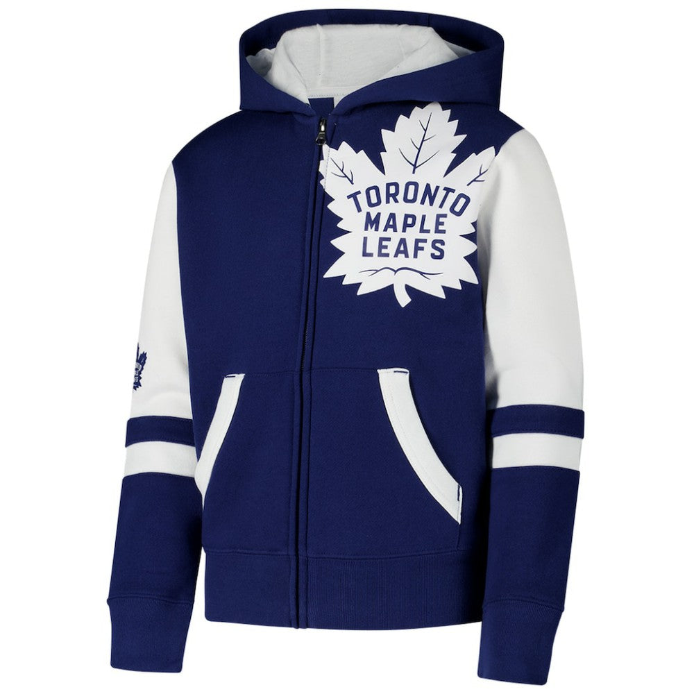 Toronto Maple Leafs Youth Face Off Full-Zip Hoodie - Blue Hoodies