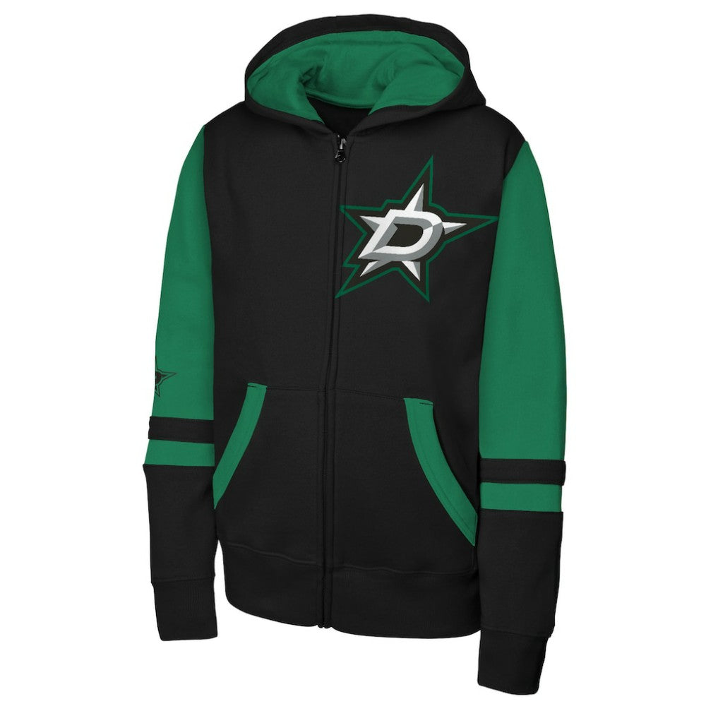 Dallas Stars Youth Face Off Full-Zip Hoodie - Black Hoodies