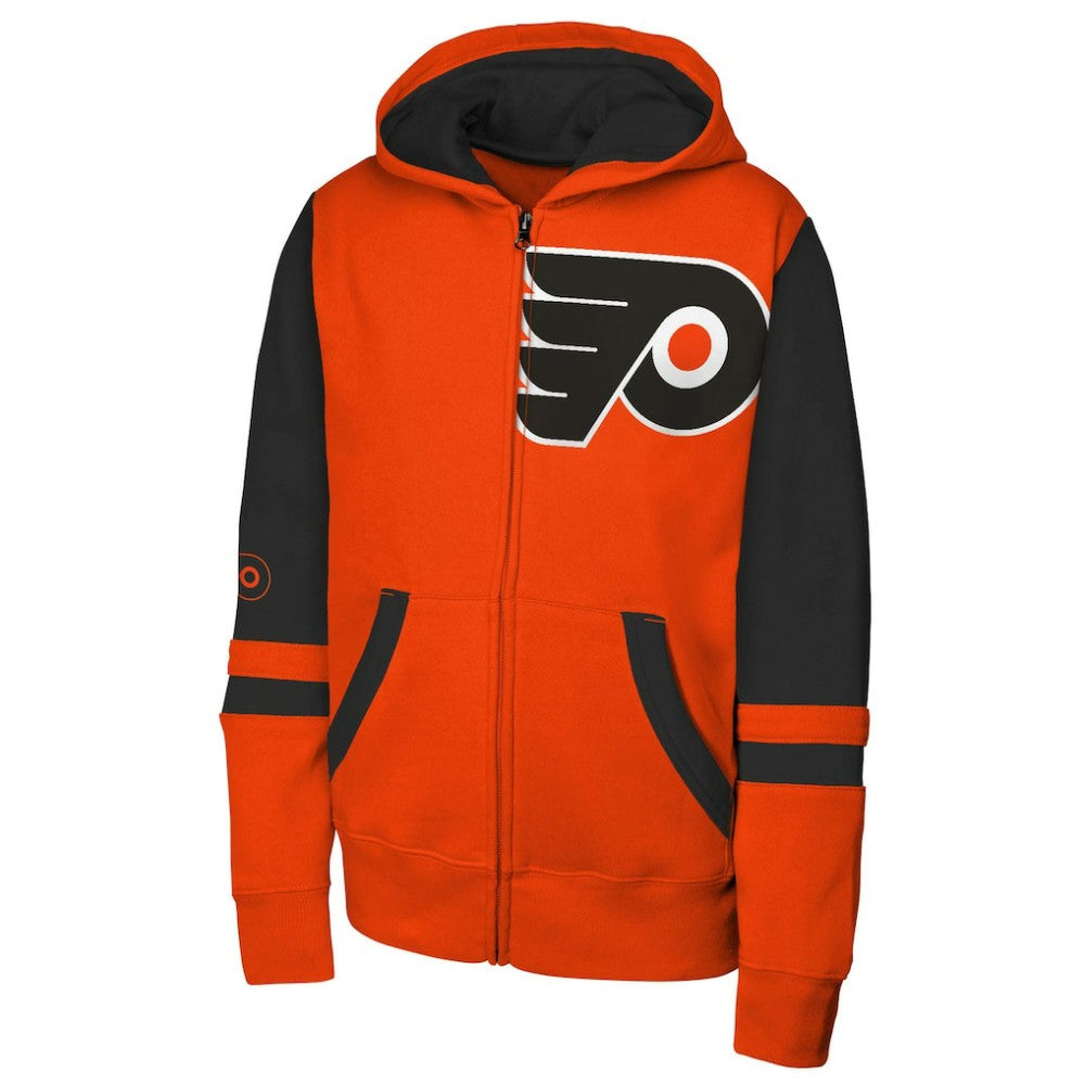 Philadelphia Flyers Youth Face Off Full-Zip Hoodie - Orange Hoodies