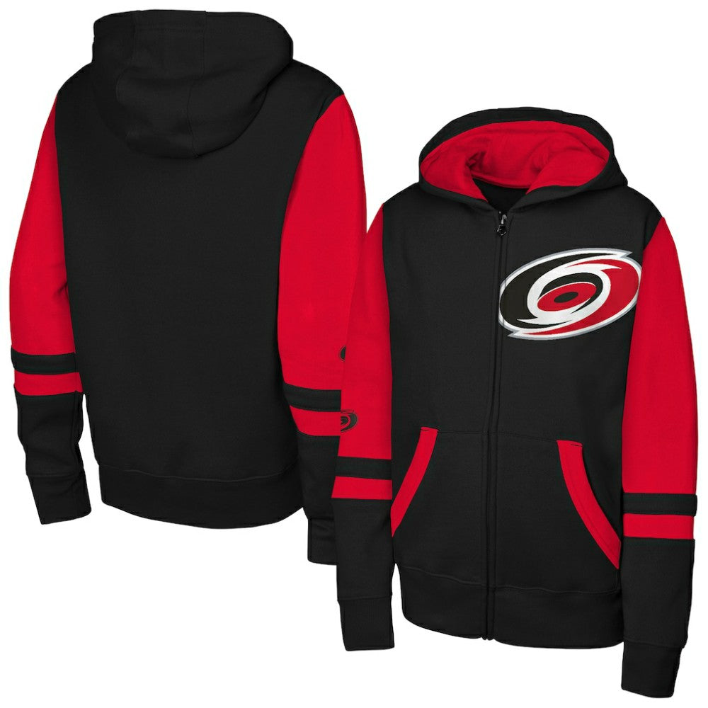 Carolina Hurricanes Youth Face Off Full-Zip Hoodie - Black Hoodies