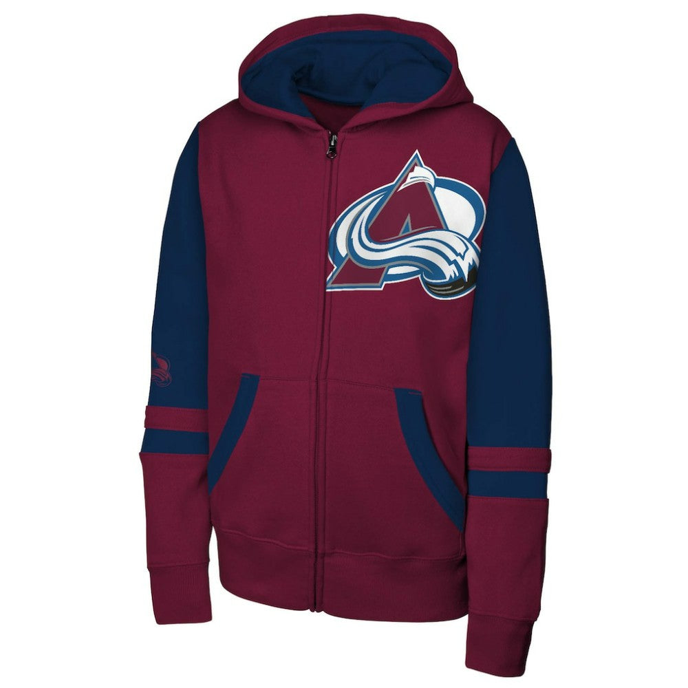 Colorado Avalanche Youth Face Off Full-Zip Hoodie - Burgundy Hoodies