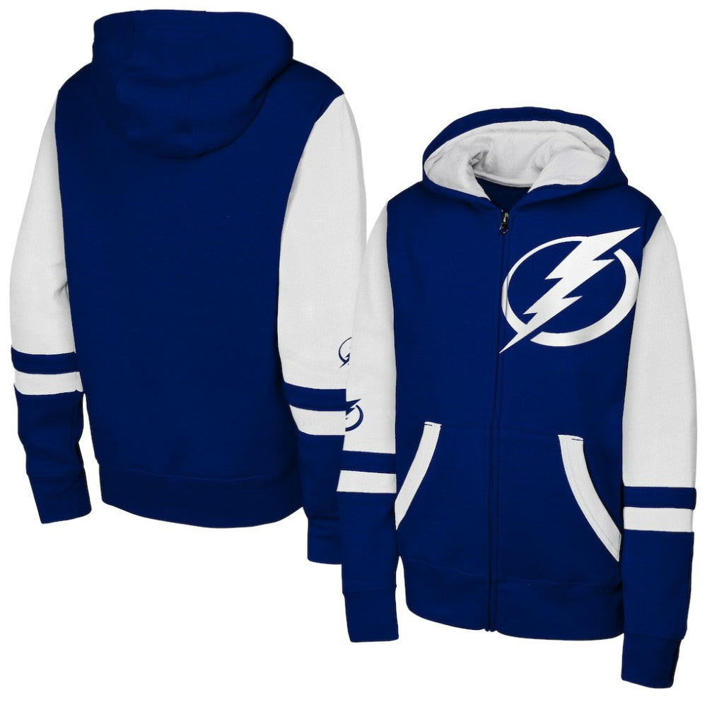 Tampa Bay Lightning Youth Face Off Full-Zip Hoodie - Blue Hoodies