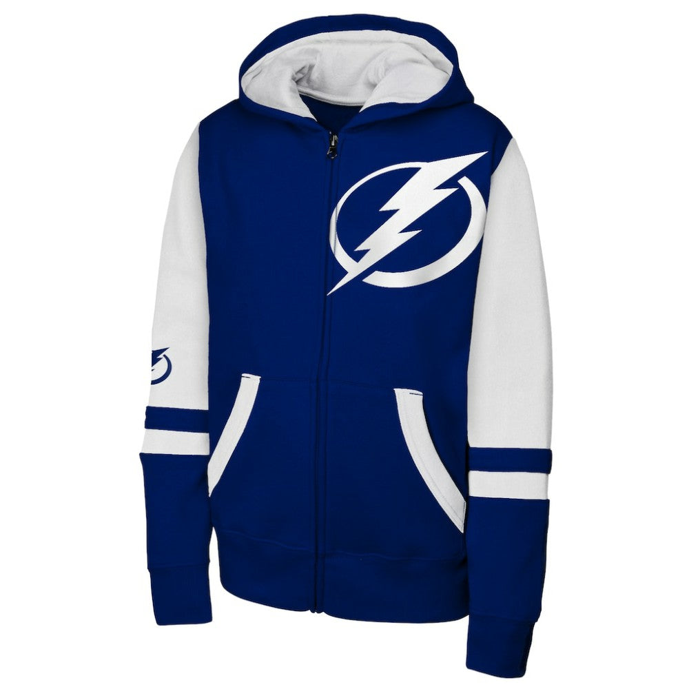 Tampa Bay Lightning Youth Face Off Full-Zip Hoodie - Blue Hoodies