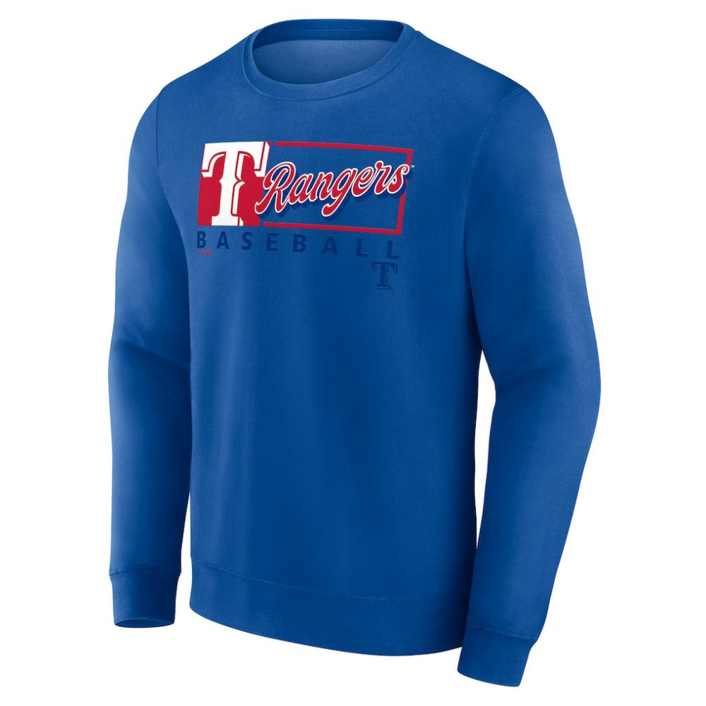 Texas Rangers Profile Big & Tall Pullover Sweatshirt Royal
