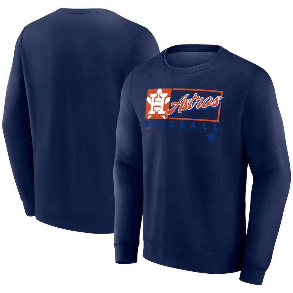 Houston Astros Profile Big & Tall Pullover Sweatshirt Navy