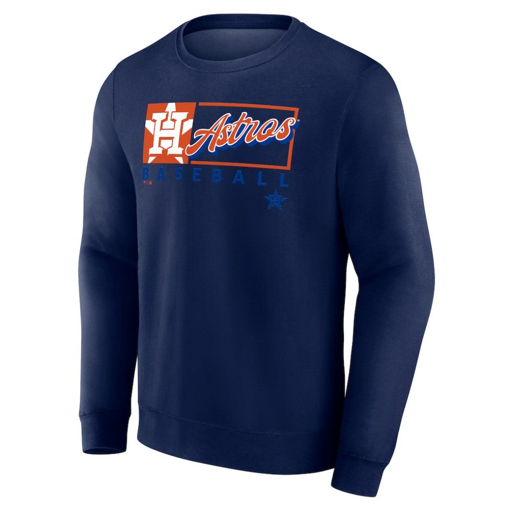 Houston Astros Profile Big & Tall Pullover Sweatshirt Navy