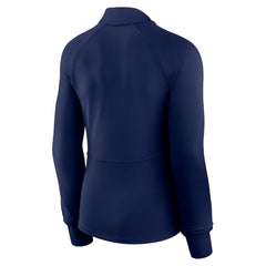 Atlanta Braves Women's Elements Raglan Tri-Blend Quarter-Zip Top Navy